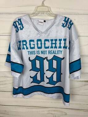 VRGOCHILD "This Is Not Reality" Oversized Mesh Hockey Jersey Size L